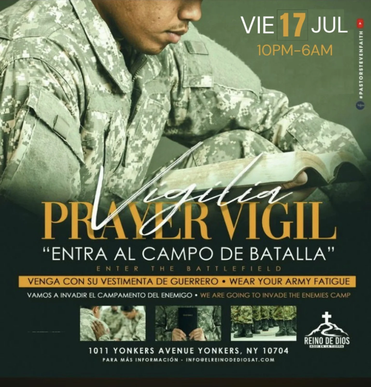 Prayer Vigil At El Reino De Dios Aqui En La Tierra Church In Yonkers, NY